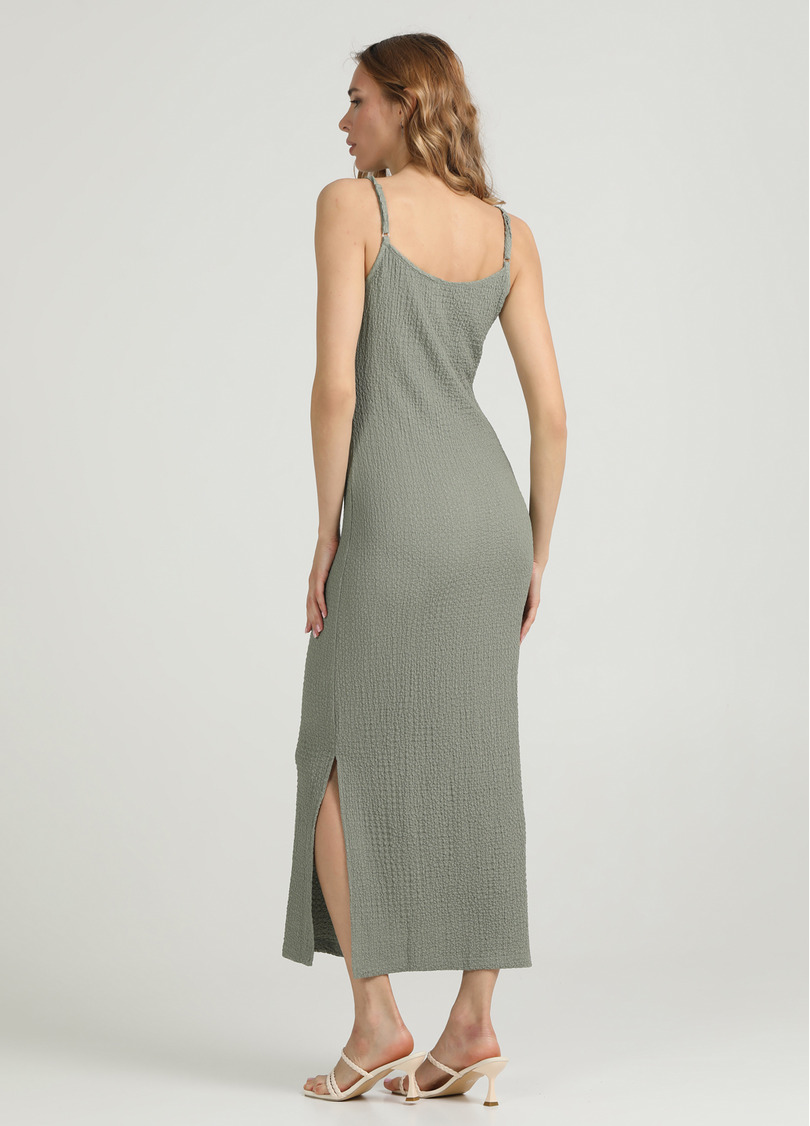 Сукня міді з жатої тканини WHISPERED FOLDS 8901/260 mint green (зелений)