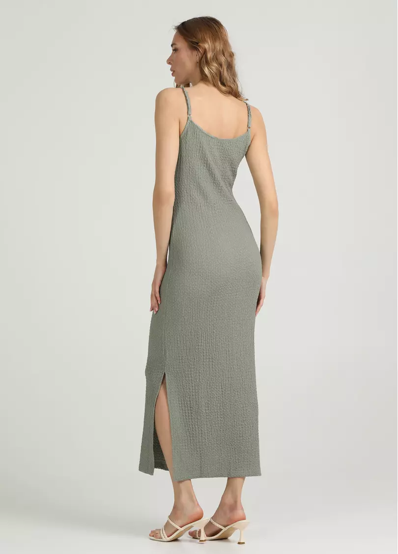 Платье миди из жатой ткани WHISPERED FOLDS 8901/260 mint green (зеленый)