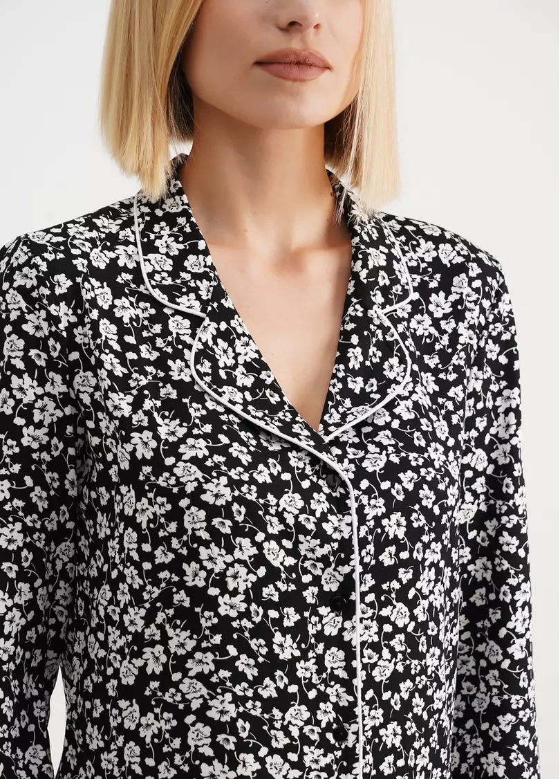 Сукня-сорочка у квітковий візерунок WILDFLOWERS 8804/040 black (чорний)