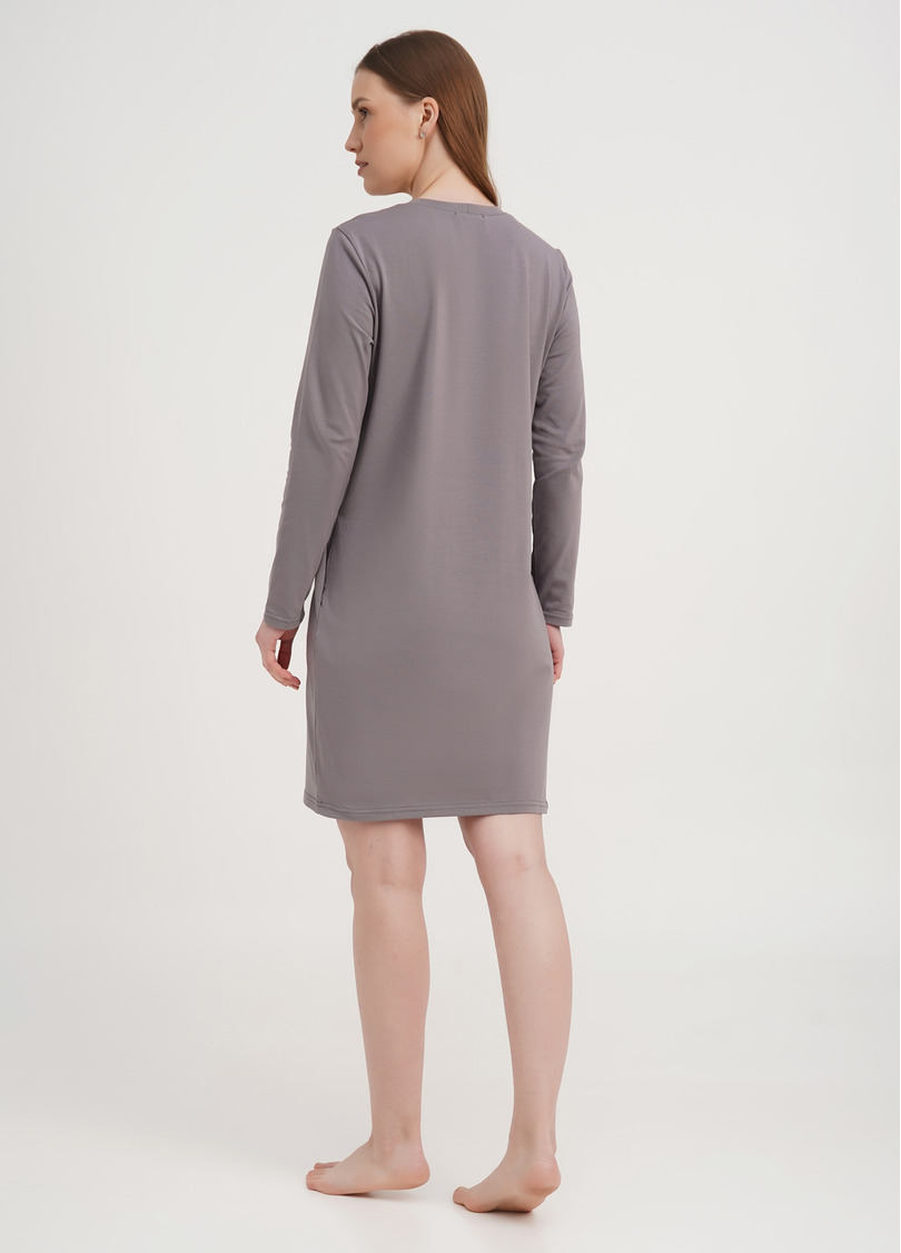 Ночная рубашка с длинными рукавами AMOUR 8319/010 grey (серый)