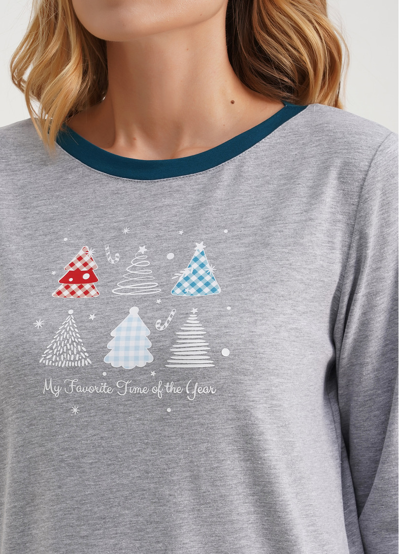 Ночная рубашка хлопковая FAVORITE TIME 8313/010 light grey melange (серый)