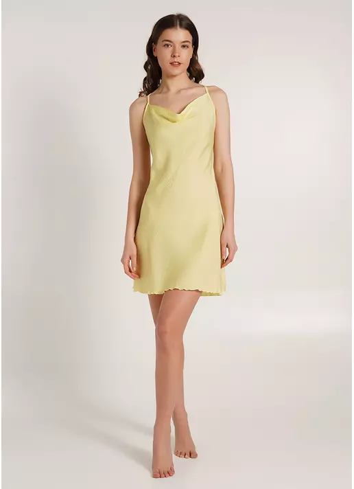 Ночная рубашка из жатого шелка FLORENCE 8005/050 yellow (желтый)
