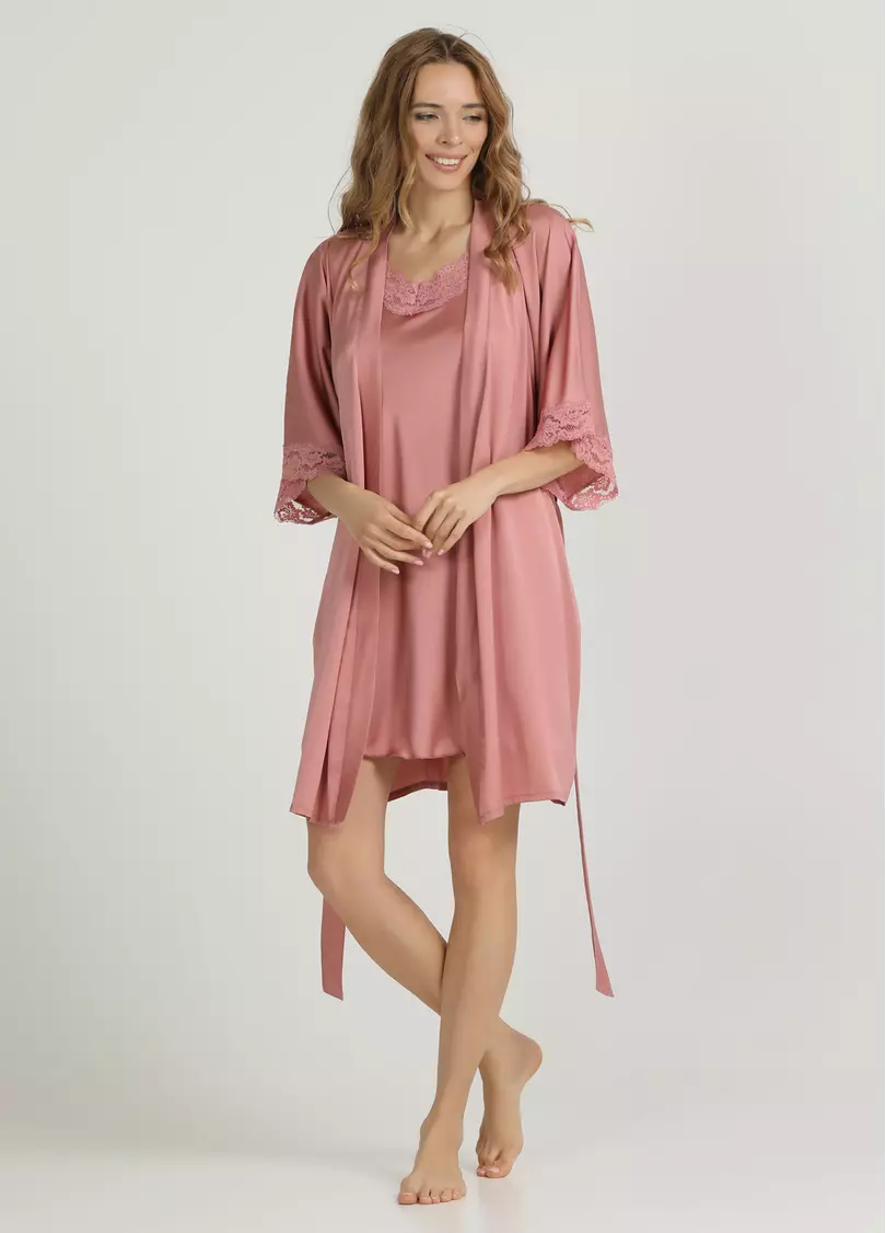 Нічна сорочка HELENA 8011/051 antique rose (рожевий)