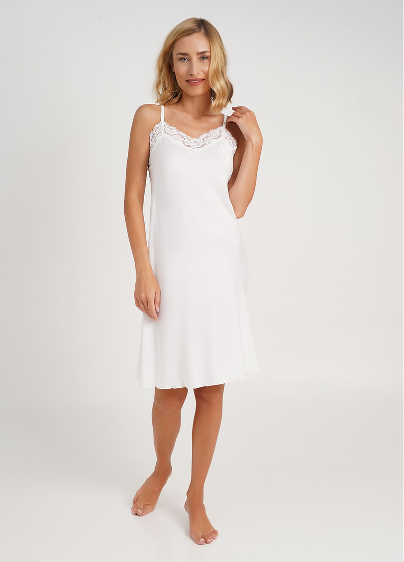 Нічна сорочка шовкова HELENA 8013/051 milk (білий)