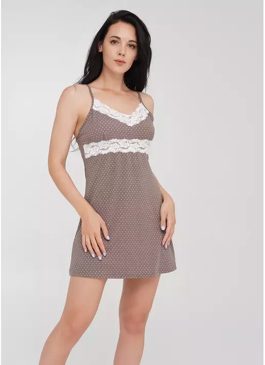 Ночная рубашка с бретелями и кружевом JULIET 8001/031