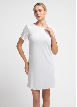 Нічна сорочка з ажурного трикотажу MALLOW 8120/310 milk (білий) Нічна сорочка з ажурного трикотажу MALLOW 8120/310 milk (білий)