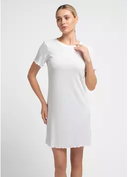 Ночная рубашка из ажурного трикотажа MALLOW 8120/310 milk (белый)