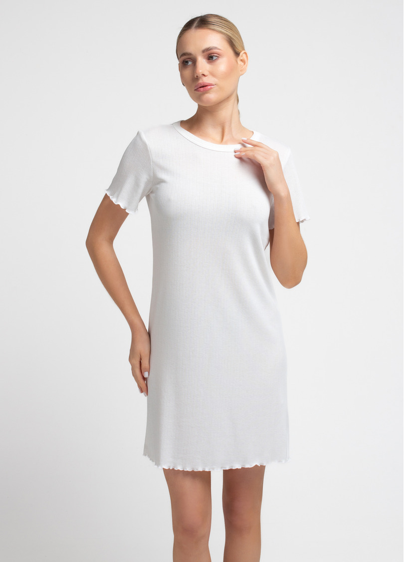 Ночная рубашка из ажурного трикотажа MALLOW 8120/310 milk (белый)