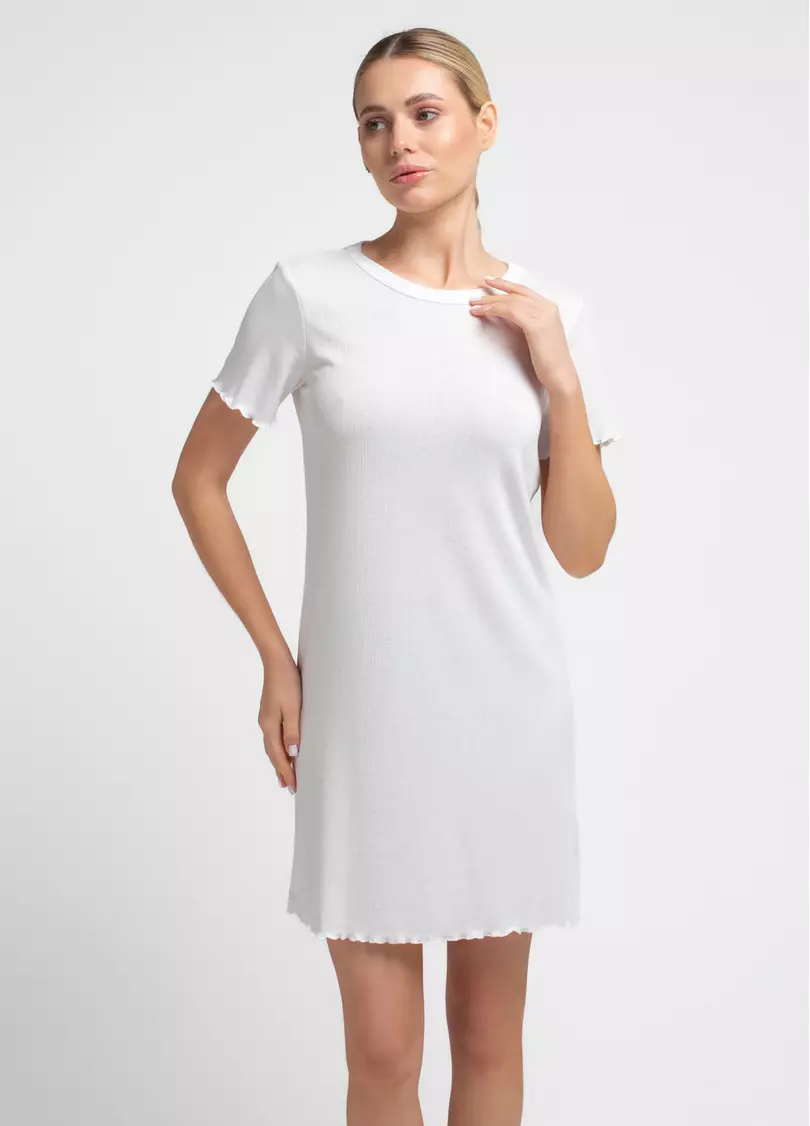 Ночная рубашка из ажурного трикотажа MALLOW 8120/310 milk (белый)