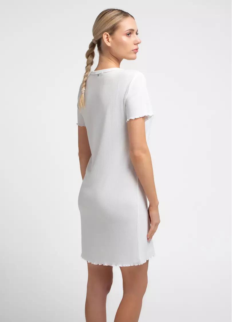 Ночная рубашка из ажурного трикотажа MALLOW 8120/310 milk (белый)