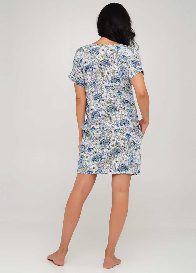 Короткая ночная рубашка с цветочным принтом OLIVE 8103/040