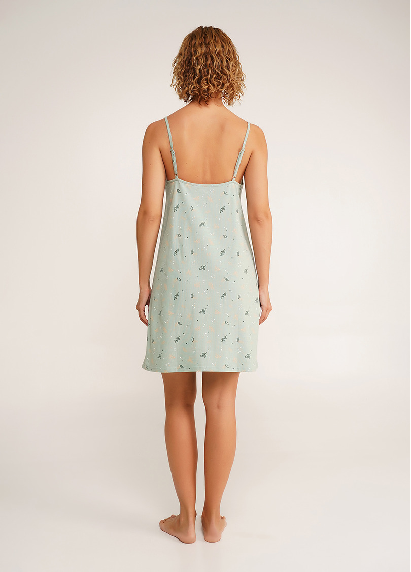 Ночная рубашка хлопковая SERENE GREENS 8021/010 muted mint (зеленый)