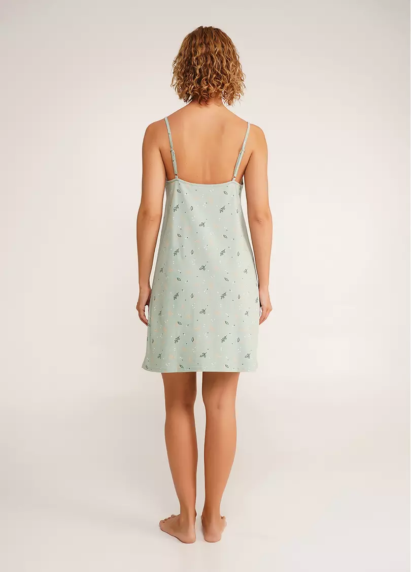 Ночная рубашка хлопковая SERENE GREENS 8021/010 muted mint (зеленый)