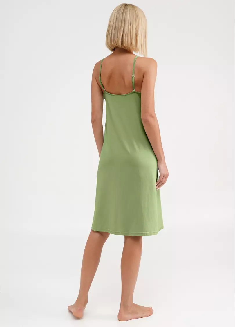 Бавовняна нічна сорочка на бретелях SEVILLA 8016/010 light green (зелений)