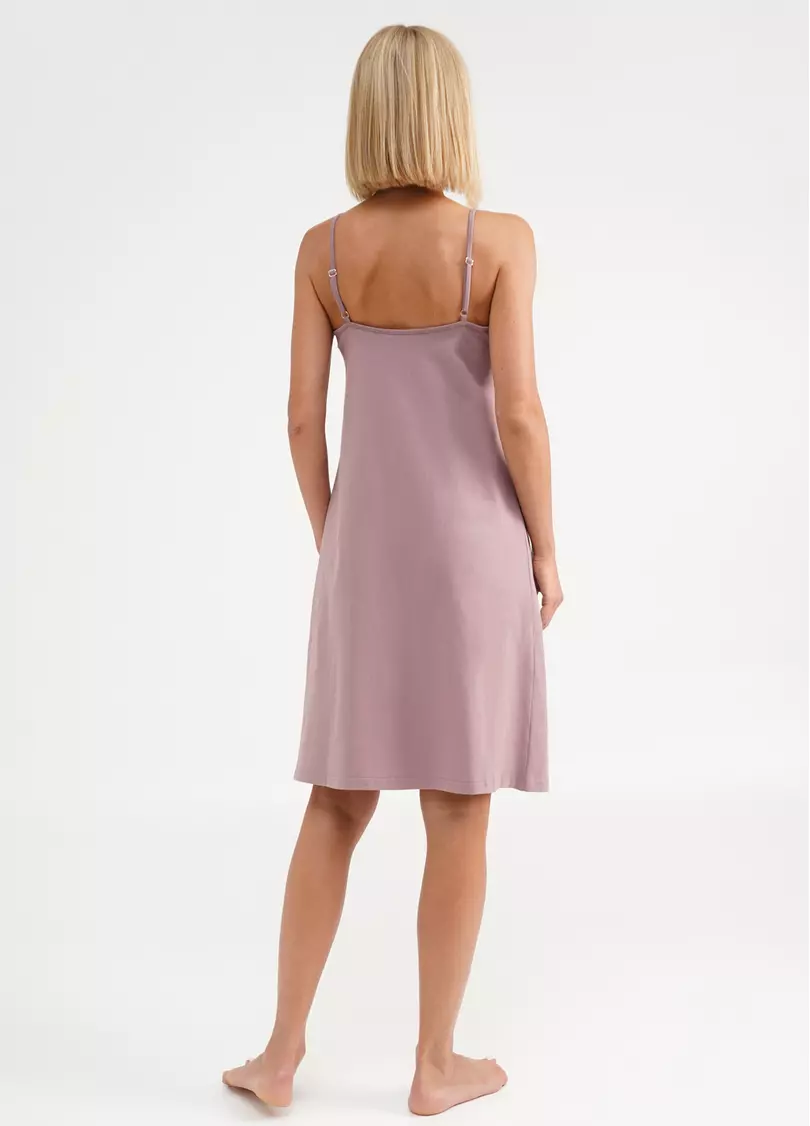 Хлопковая ночная рубашка на бретелях SEVILLA 8016/010 light powder (розовый)