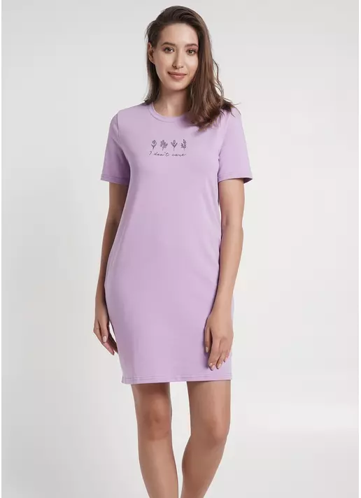 Ночная рубашка с карманами SPRING FLOWERS 8115/010 lilac (фиолетовый)