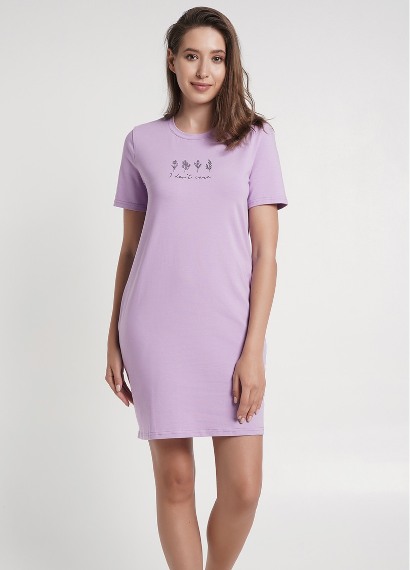 Ночная рубашка с карманами SPRING FLOWERS 8115/010 lilac (фиолетовый)