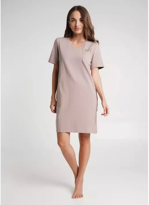 Ночная рубашка из хлопка SPRING FLOWERS 8117/010 mokko (коричневый)