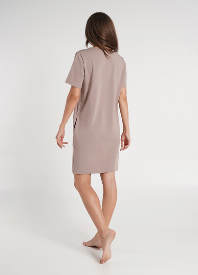 Нічна сорочка з бавовни SPRING FLOWERS 8117/010 mokko (коричневий)