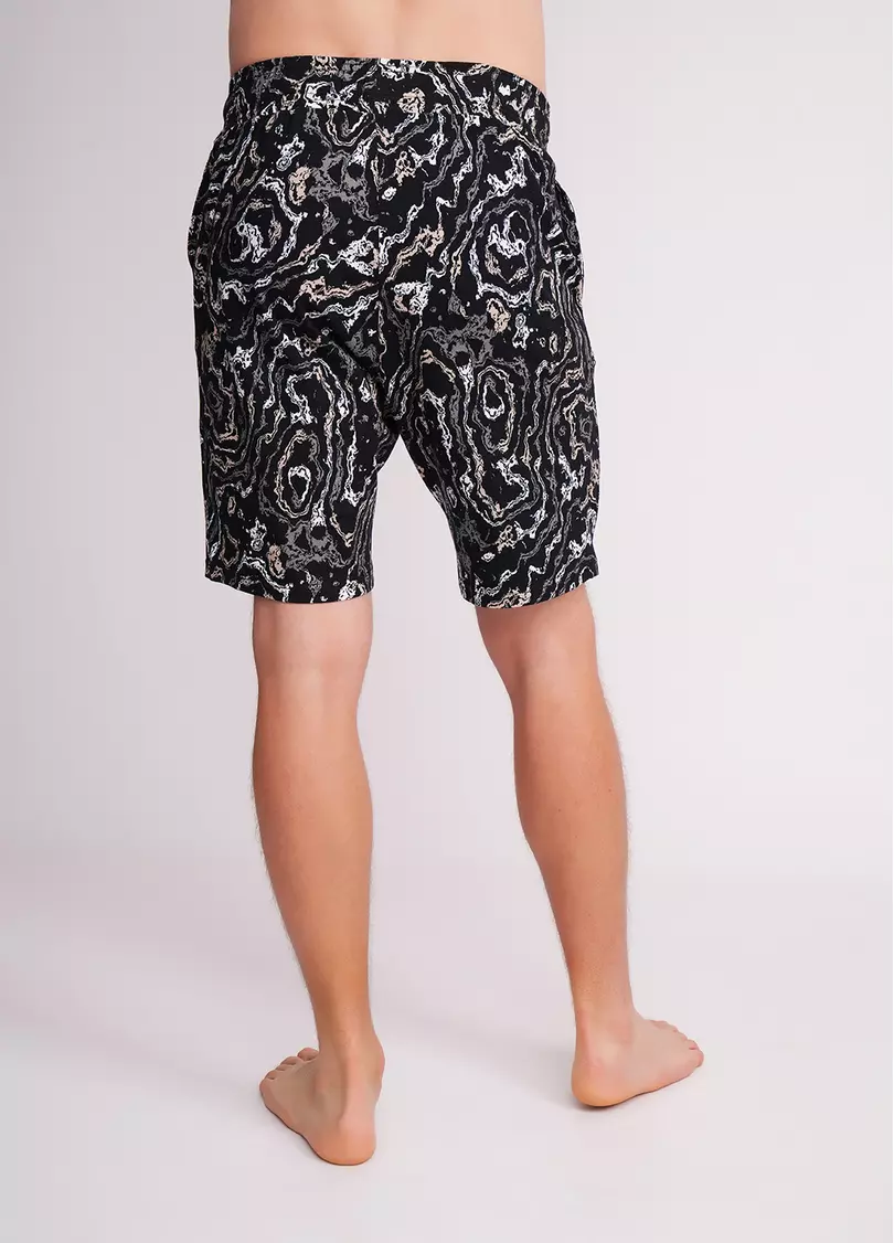 Шорты мужские хлопковые COUNTRY PRINT 9002/010 abstract print (черный)