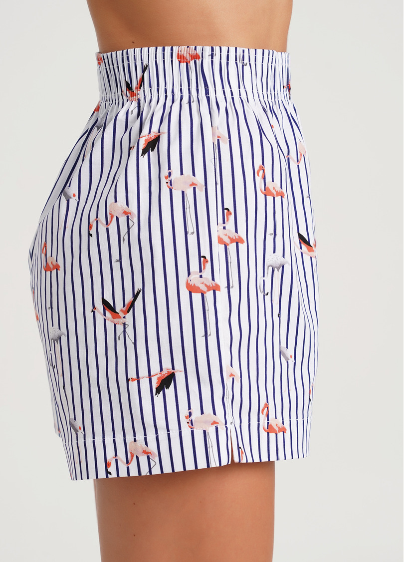 Шорти в смужку з фламінго FLAMINGO 4212/010 dark blue stripe (синій)