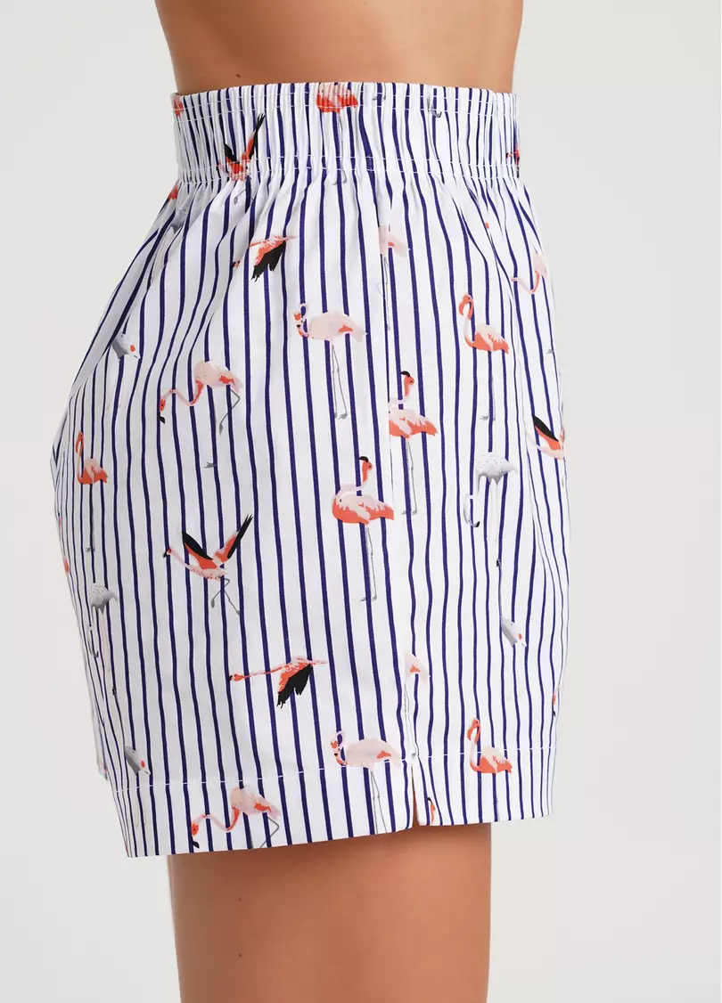 Шорти в смужку з фламінго FLAMINGO 4212/010 dark blue stripe (синій)