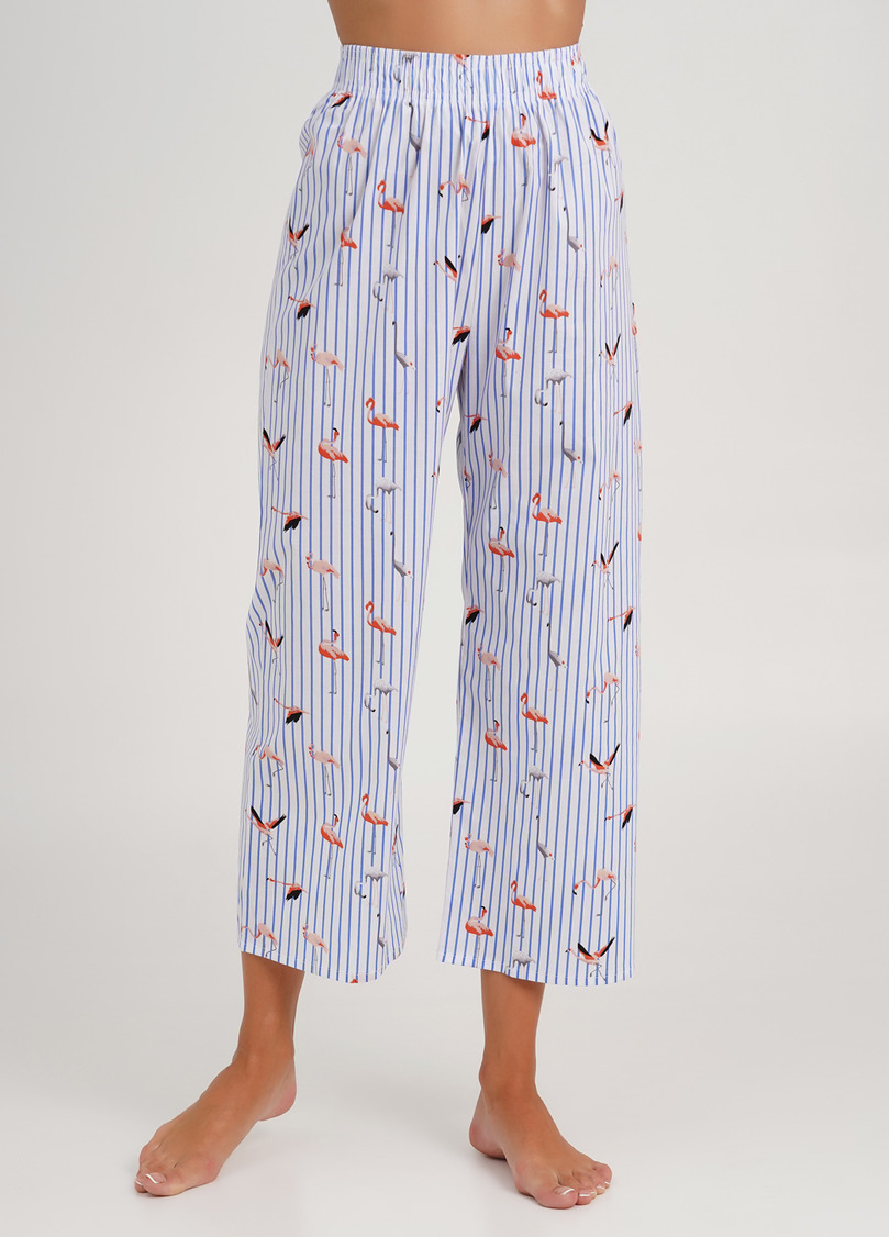 Штани укорочені в смужку FLAMINGO 4318/010 blue stripe (блакитний)