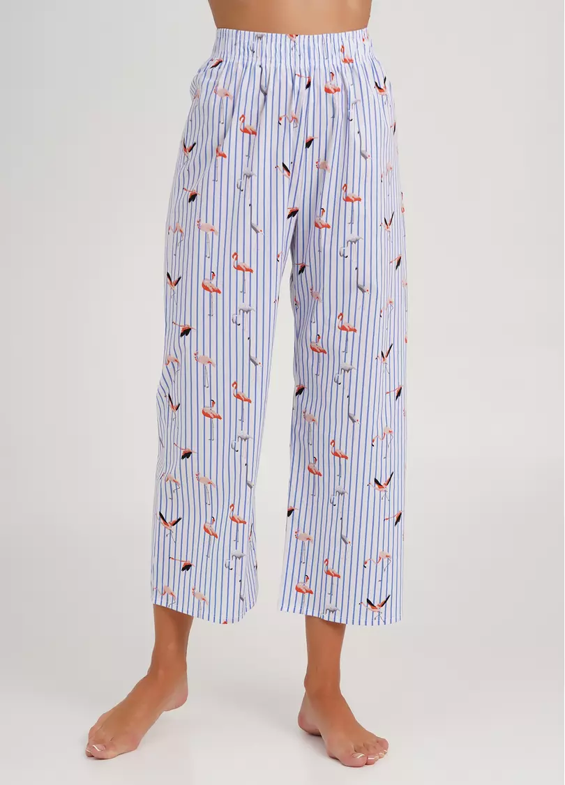 Штаны укороченные в полоску FLAMINGO 4318/010 blue stripe (голубой)