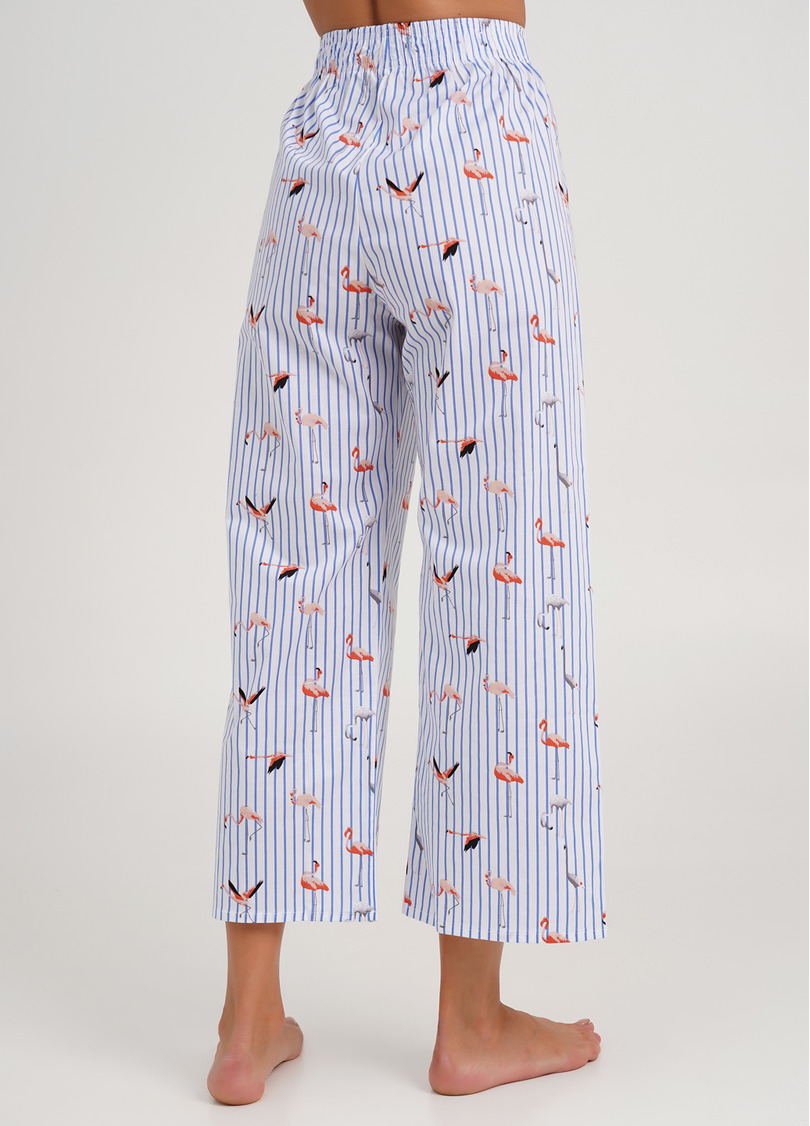 Штани укорочені в смужку FLAMINGO 4318/010 blue stripe (блакитний)