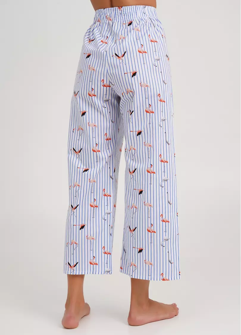 Штаны укороченные в полоску FLAMINGO 4318/010 blue stripe (голубой)