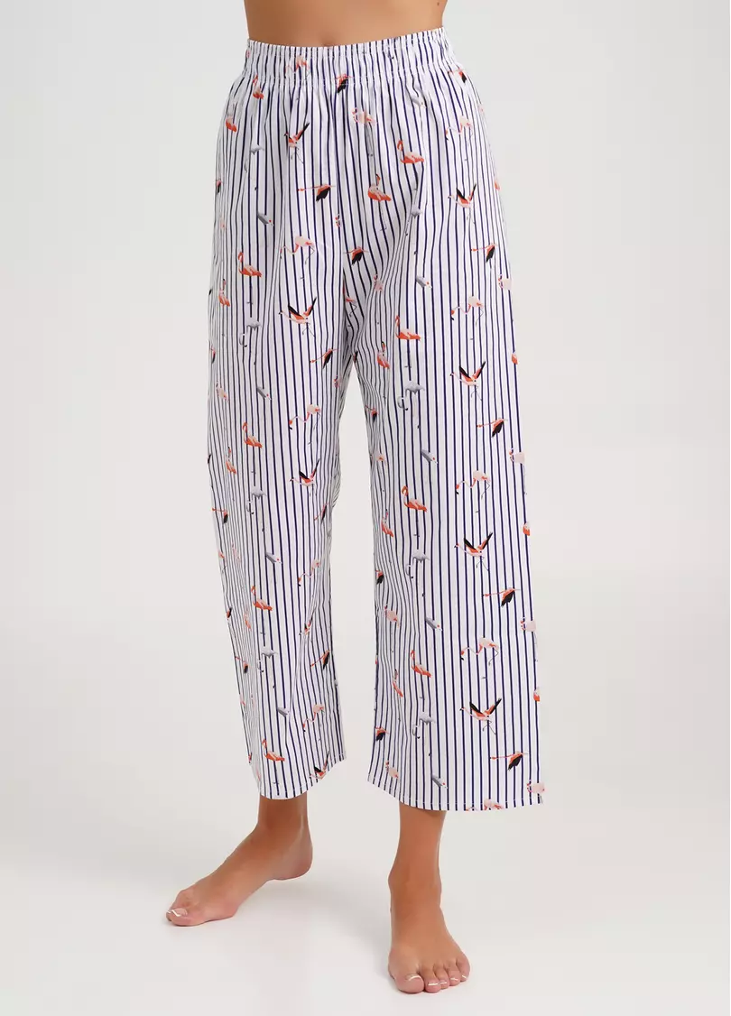 Штаны укороченные в полоску FLAMINGO 4318/010 dark blue stripe (синий)