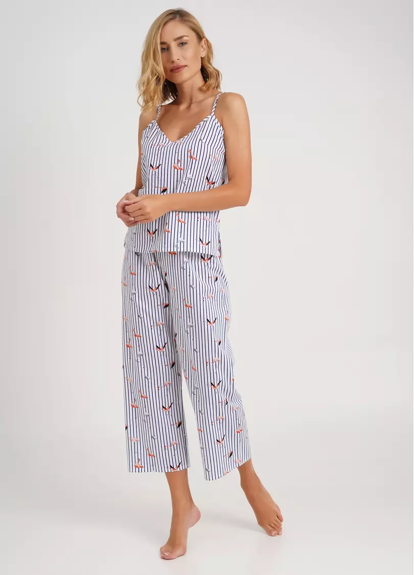 Штаны укороченные в полоску FLAMINGO 4318/010 dark blue stripe (синий)