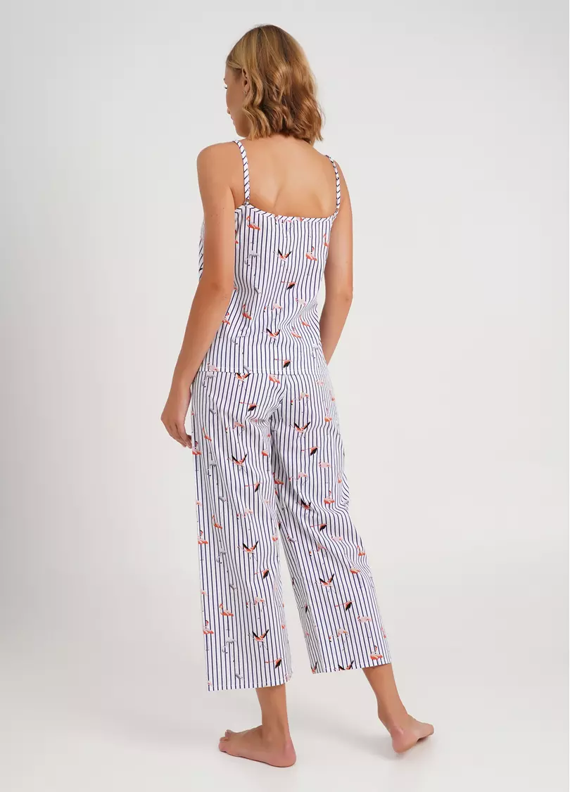 Штаны укороченные в полоску FLAMINGO 4318/010 dark blue stripe (синий)