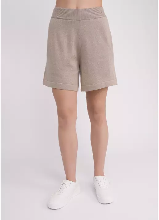 Шорты из вязаного трикотажа FREYJA CTN 4218/230 light brown (коричневый)