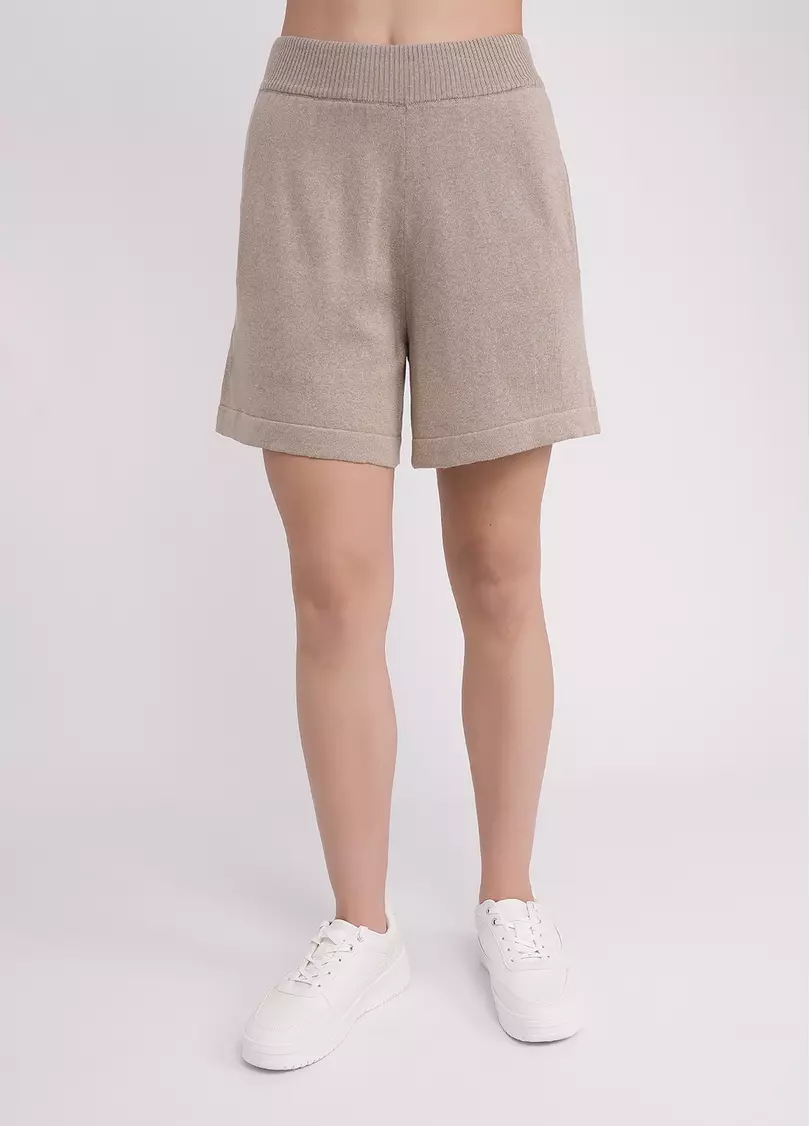 Шорты из вязаного трикотажа FREYJA CTN 4218/230 light brown (коричневый)