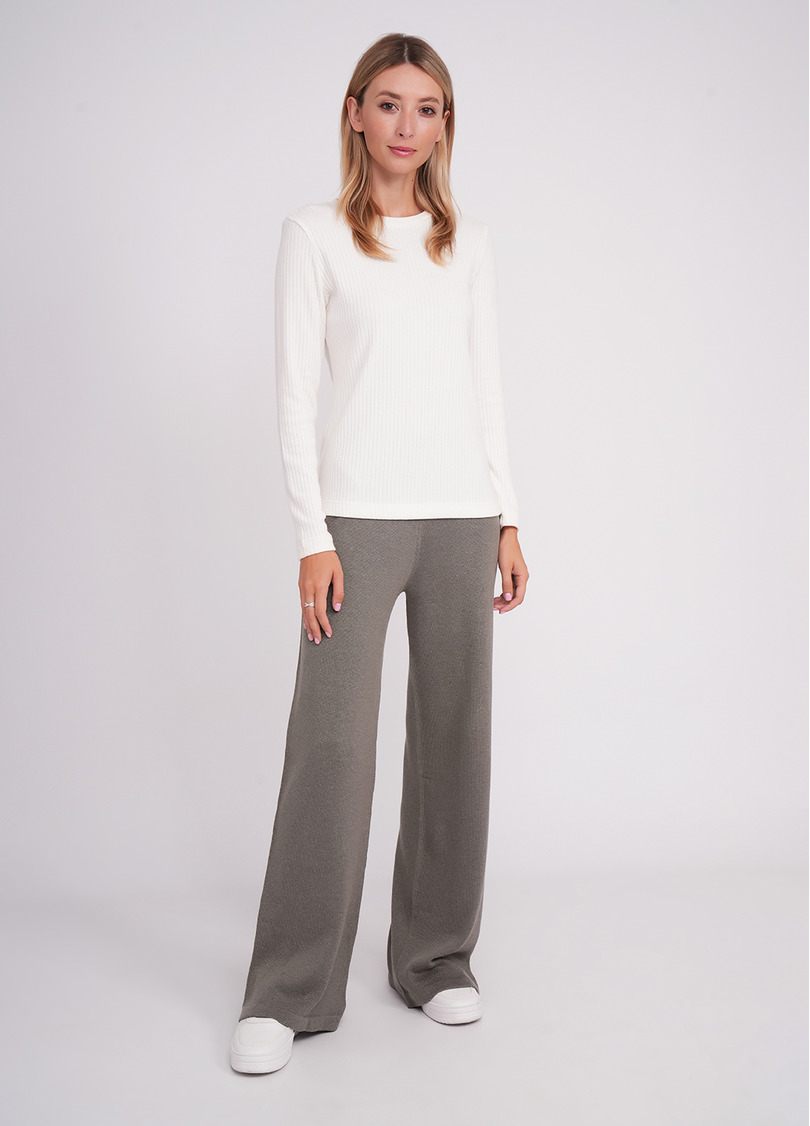 Прямі штани з в'язаного трикотажу FREYJA CTN 4327/230 grey (сірий)
