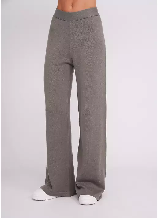 Прямые штаны из вязаного трикотажа FREYJA CTN 4327/230 grey (серый)