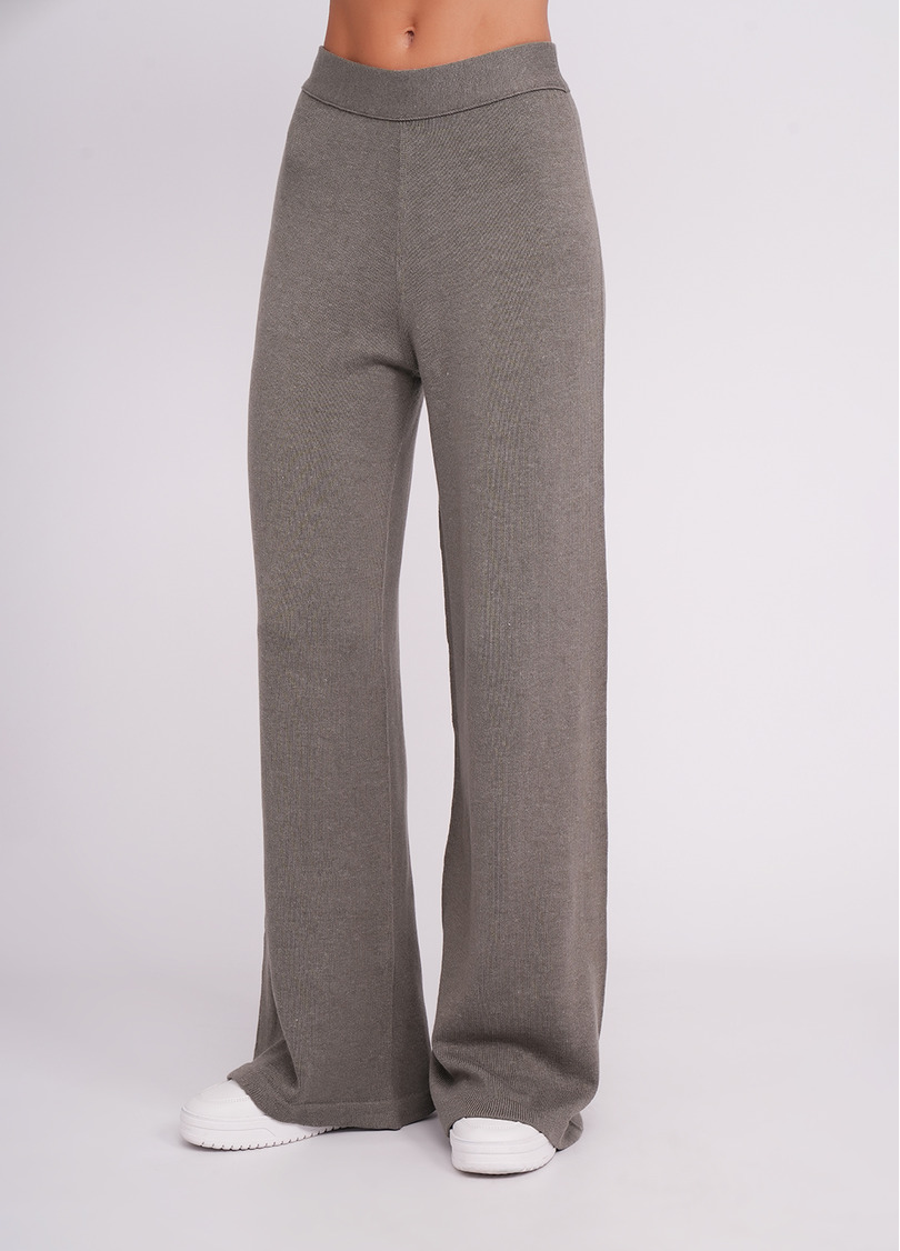 Прямі штани з в'язаного трикотажу FREYJA CTN 4327/230 grey (сірий)