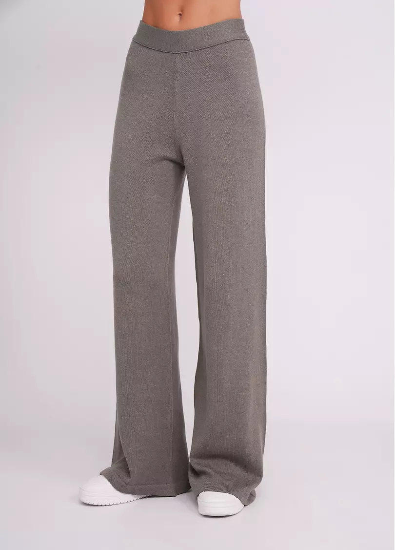 Прямые штаны из вязаного трикотажа FREYJA CTN 4327/230 grey (серый)