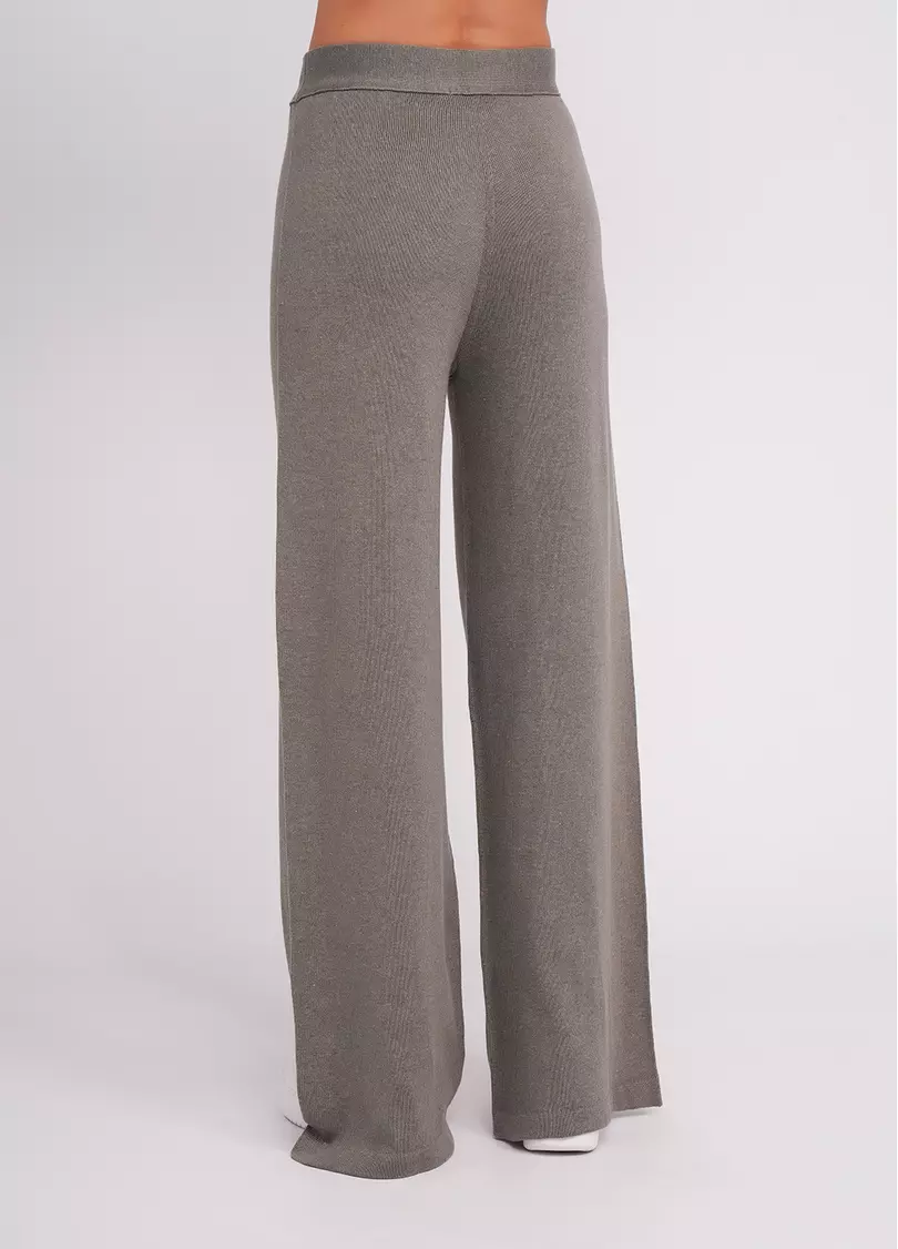 Прямые штаны из вязаного трикотажа FREYJA CTN 4327/230 grey (серый)