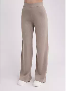 Прямі штани з в'язаного трикотажу FREYJA CTN 4327/230 light brown (коричневий)