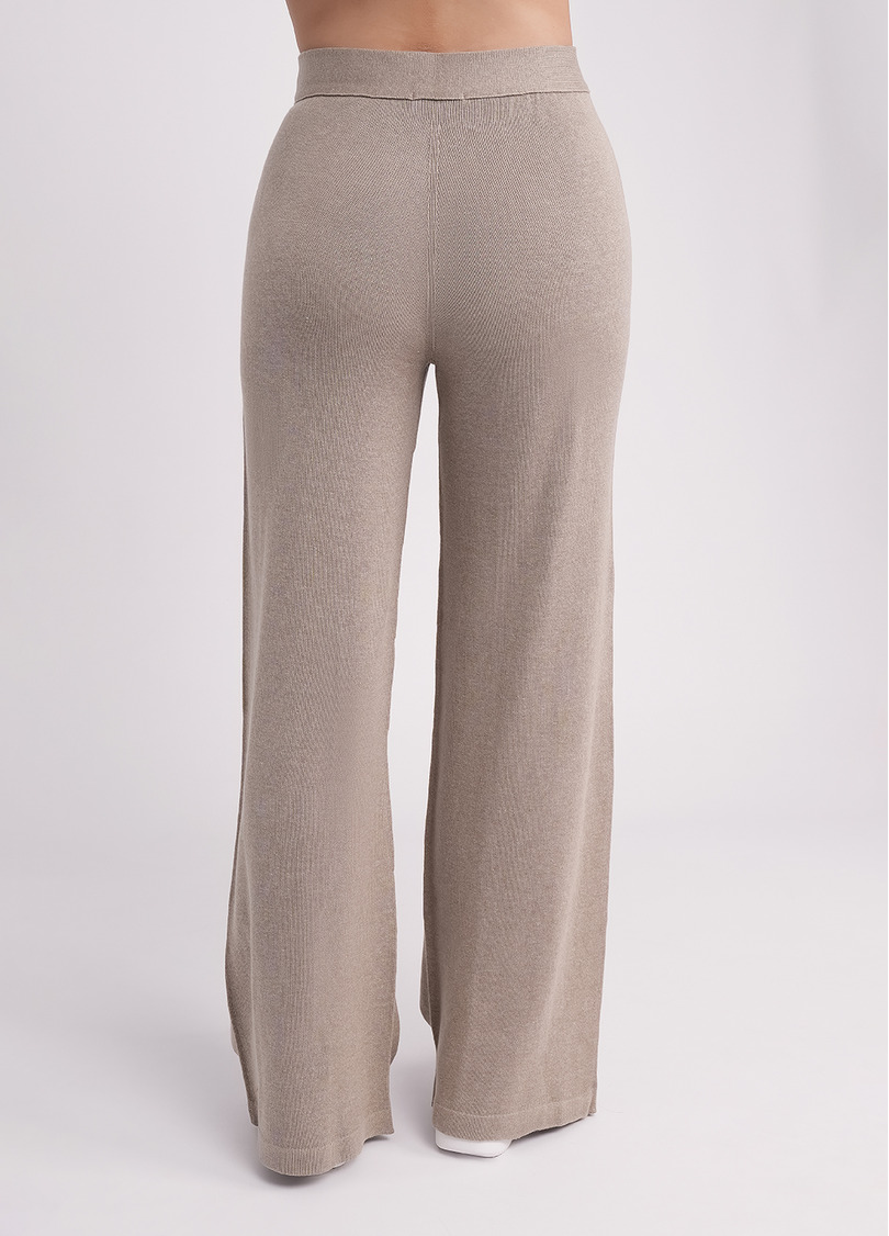 Прямі штани з в'язаного трикотажу FREYJA CTN 4327/230 light brown (коричневий)