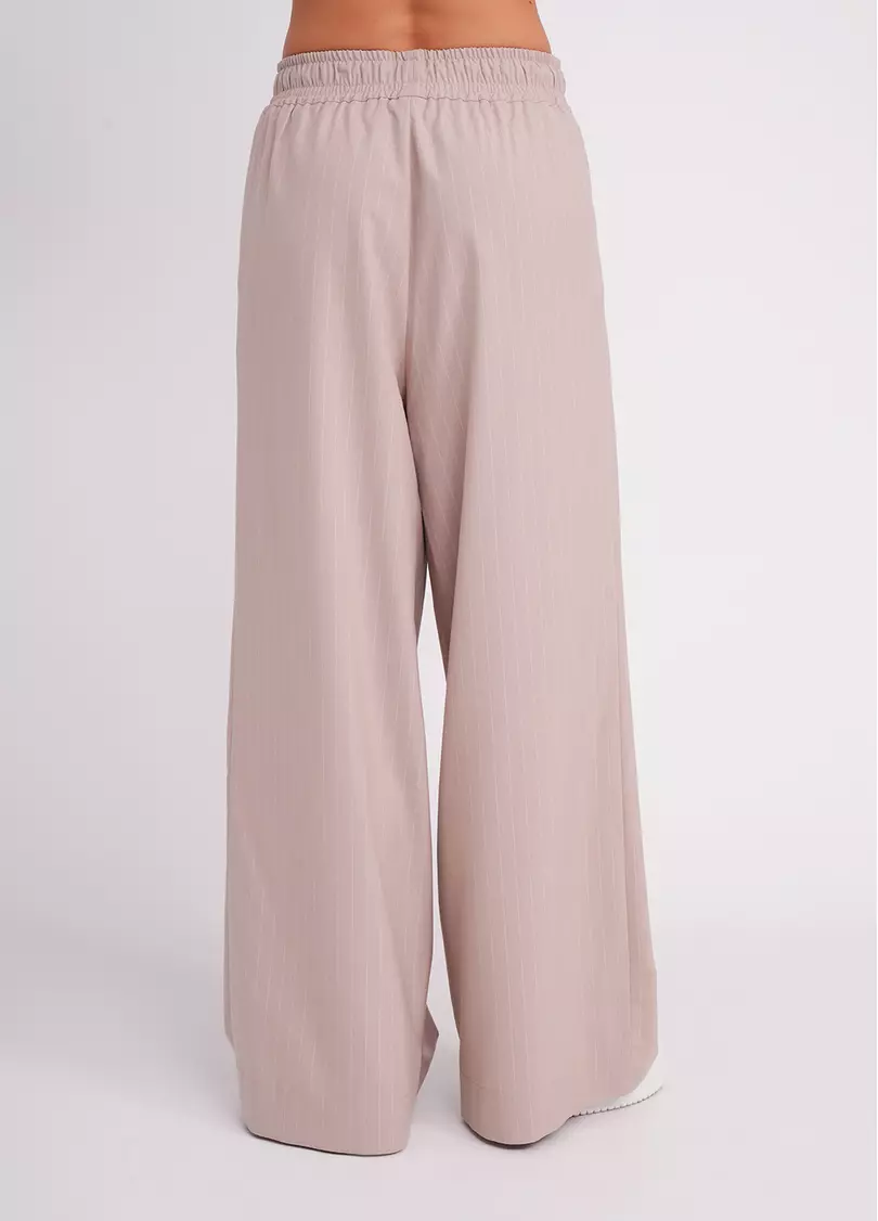 Штани-палаццо з високим вмістом віскози GRACEFUL TAILORING 4331/200 beige/stripe (бежевий)