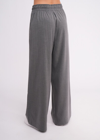 Брюки-палаццо с высоким содержанием вискозы GRACEFUL TAILORING 4331/200 dark grey/stripe (серый)