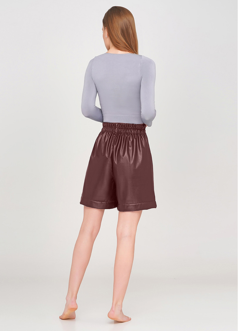 Шорти зі штучної шкіри LEATHER LEGS 4206/090 bordo (бордовий)