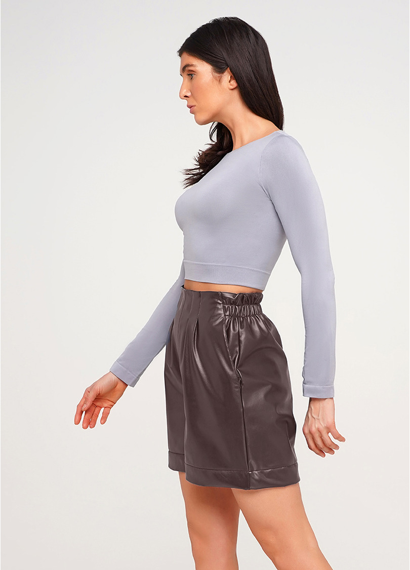 Шорти зі штучної шкіри LEATHER LEGS 4206/090 coffe (коричневий)