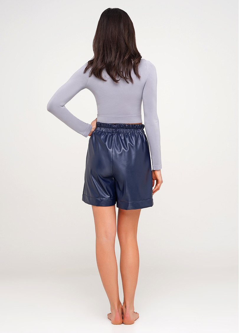 Шорты из искусственной кожи LEATHER LEGS 4206/090 (синий)