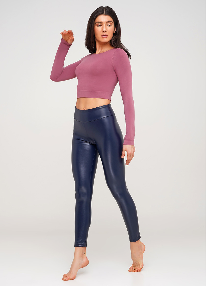 Жіночі легінси з еко-шкіри LEATHER LEGS 4310/090 (синій)