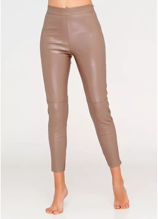 Леггинсы из искусственной кожи LEGGY STRONG 4309/090 (светло-коричневый)