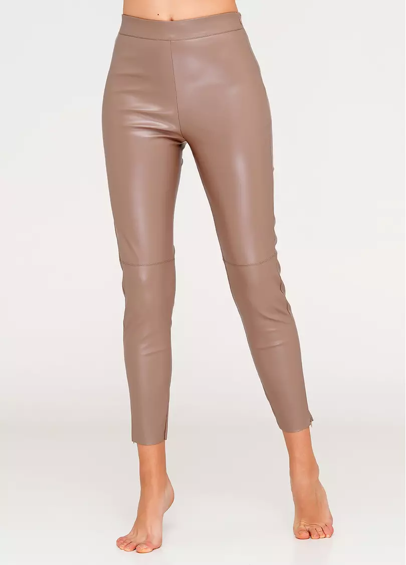 Леггинсы из искусственной кожи LEGGY STRONG 4309/090 (светло-коричневый)
